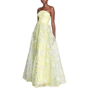 Marchesa Notte Cutwork 3D Gown